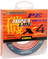 Леска плетеная KOSADAKA Super PE X4 orange 0.12 150м
