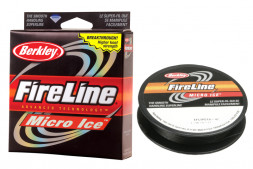 Леска плетеная BERKLEY FireLine Micro Ice Smoke 0.12 45м 1085675