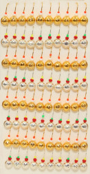 Мормышка литая с бисером Condor Шар ф3 золото/серебро 25/25, 50 шт/упак