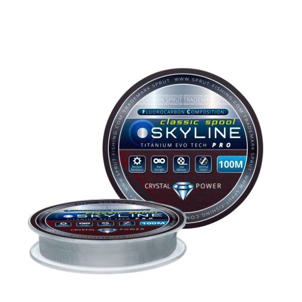 Леска SPRUT Skyline Fluorocarbon Composition EvoTech Classic Titan 0.285 100м