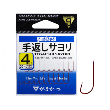 Крючок Gamakatsu Tegaeshi Sayori №4 с лопаткой, покрытие BN 20 шт