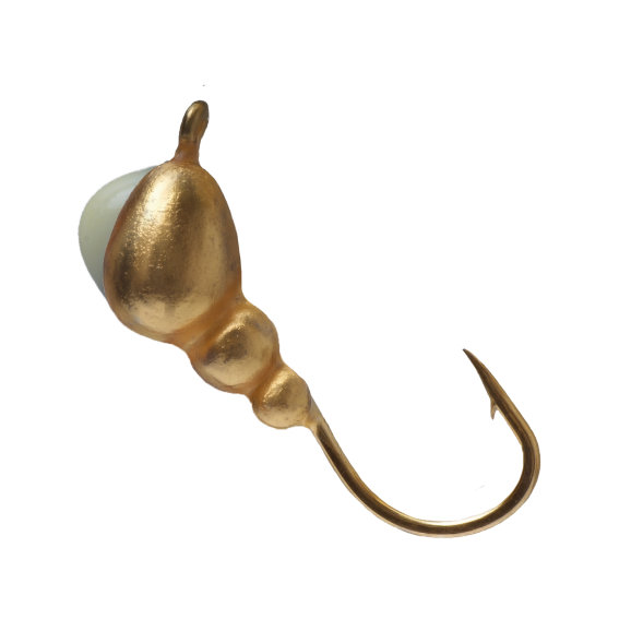 Мормышка вольфрамовая Lumicom Муравей с ушком Ф5 золото с ф/к AuP