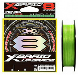 Шнур YGK X-Braid Upgrade X8 200м Green #3.0, 0.285мм, 50lb, 22.7кг