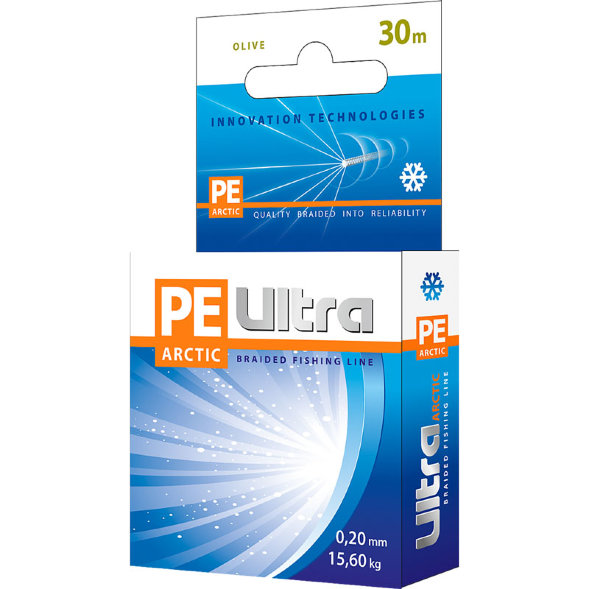 Леска-шнур Aqua Pe Ultra Arctic 30м*0.20мм оливковая