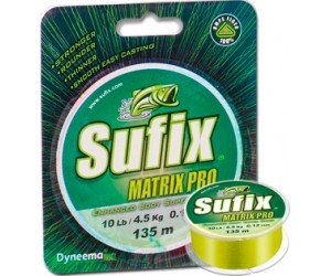 Плетеная леска Sufix Matrix Pro 135 м 0.16 мм 9.2 кг Желтый Rapala, Финляндия