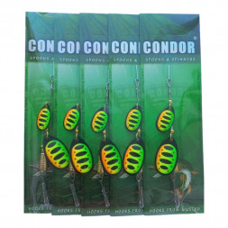 Блесна вращающаяся Condor Gourmet Tandem размер 3, вес 8,0 гр, цвет CB12 5шт