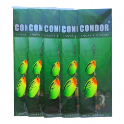 Блесна вращающаяся Condor Gourmet Tandem размер 3, вес 8,0 гр, цвет CB03 5шт