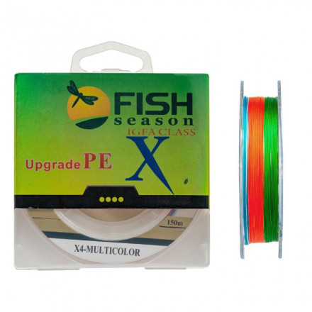 Леска плет. FISH SEASON X4 0.10 150м multicolor