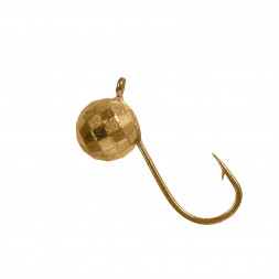 Мормышка вольфрамовая Lumicom Шар фигурный с ушком Ф5 золото