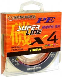 Леска плетеная Kosadaka Super PE X4 multicolor 0.20 150м